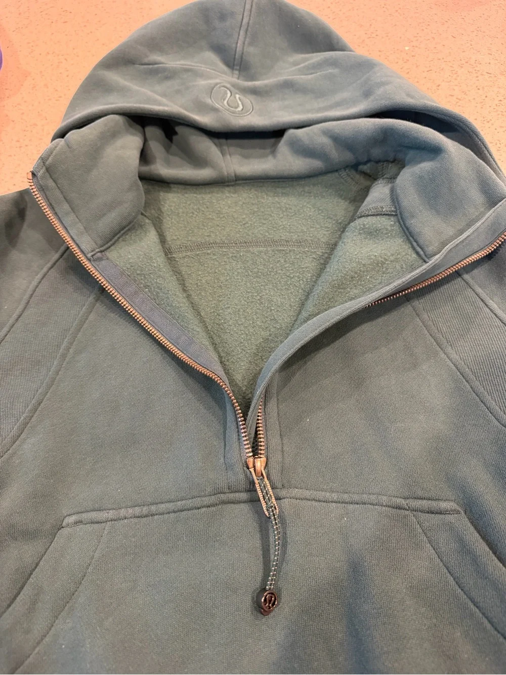 Lululemon Emerald Hooded Half-Zip Scuba